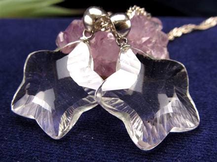 水晶 スターカット ペンダントトップ Silver925