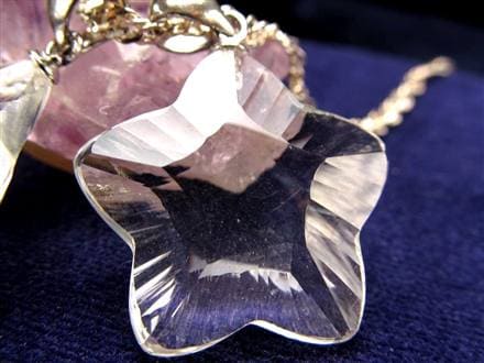 水晶 スターカット ペンダントトップ Silver925