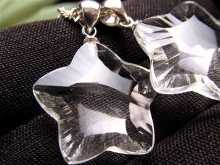 水晶 スターカット ペンダントトップ Silver925