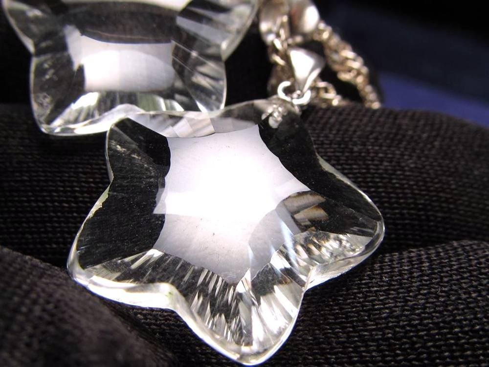 水晶 スターカット ペンダントトップ Silver925