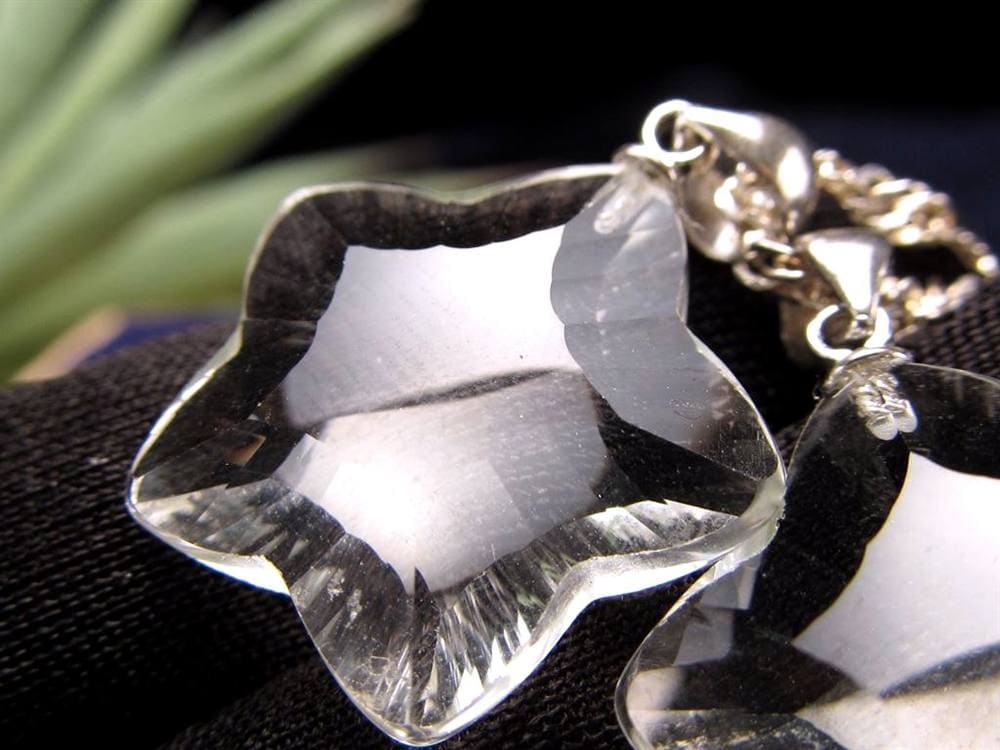 水晶 スターカット ペンダントトップ Silver925