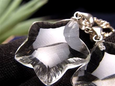 水晶 スターカット ペンダントトップ Silver925