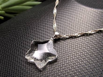 水晶 スターカット ペンダントトップ Silver925