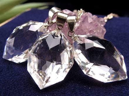 水晶 スターカット ペンダントトップ Silver925