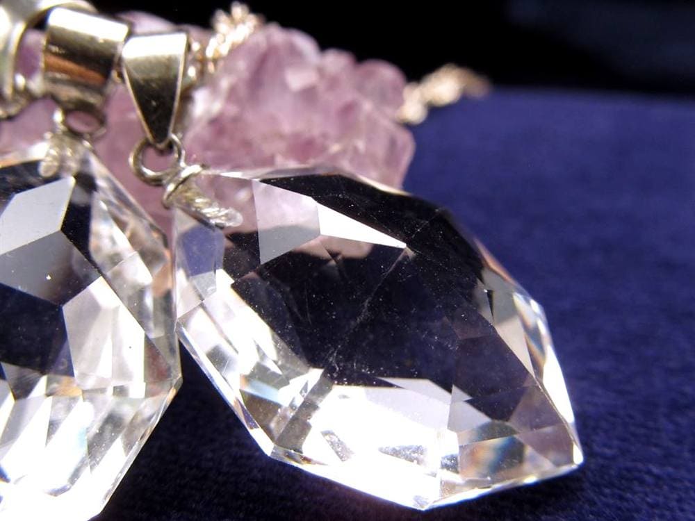 水晶 スターカット ペンダントトップ Silver925