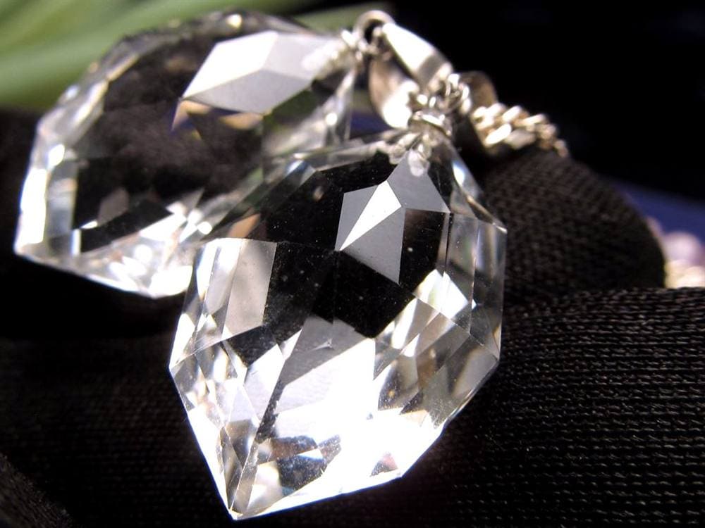 水晶 スターカット ペンダントトップ Silver925