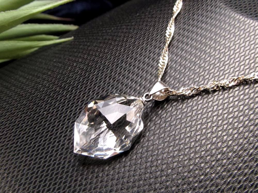 水晶 スターカット ペンダントトップ Silver925