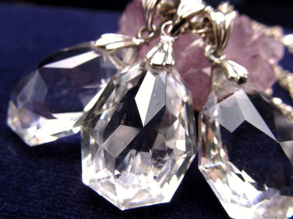 水晶 スターカット ペンダントトップ Silver925