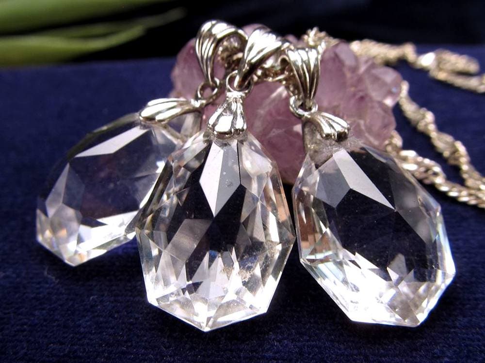 水晶 スターカット ペンダントトップ Silver925