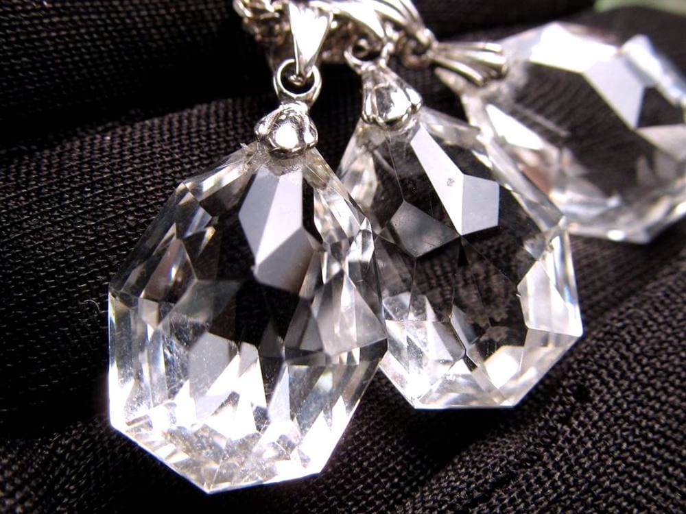水晶 スターカット ペンダントトップ Silver925
