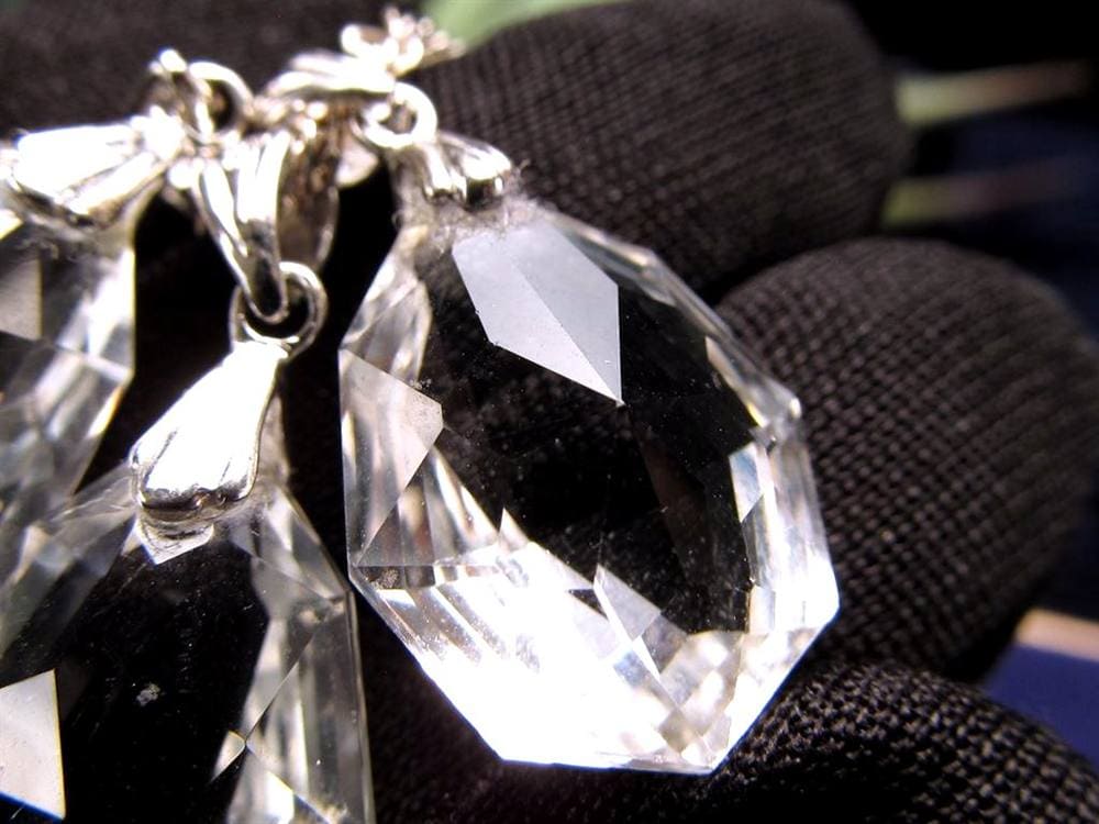 水晶 スターカット ペンダントトップ Silver925