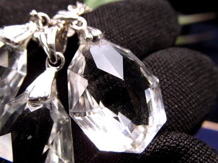 水晶 スターカット ペンダントトップ Silver925