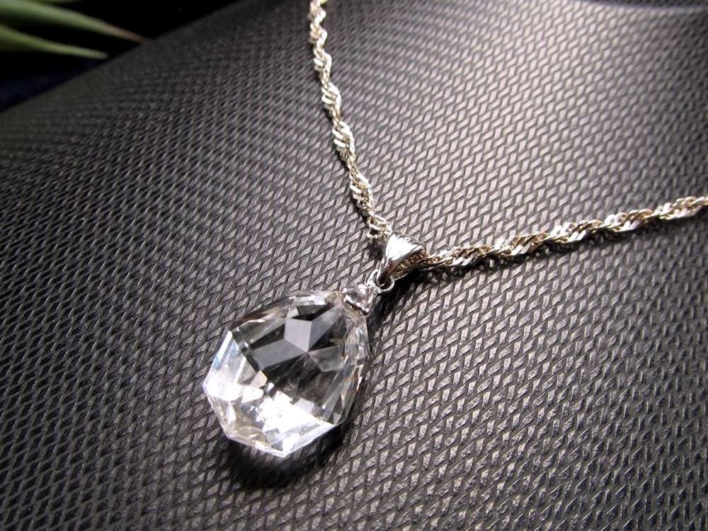 水晶 スターカット ペンダントトップ Silver925