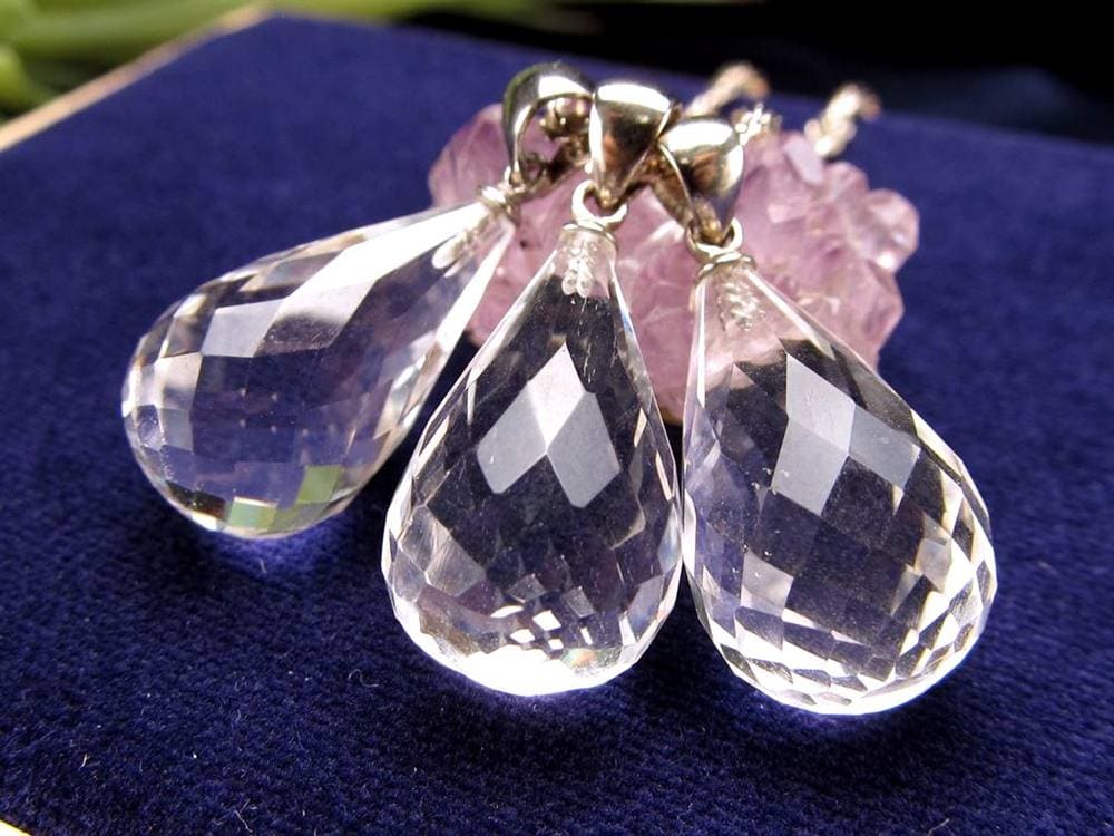 水晶 スターカット ペンダントトップ Silver925