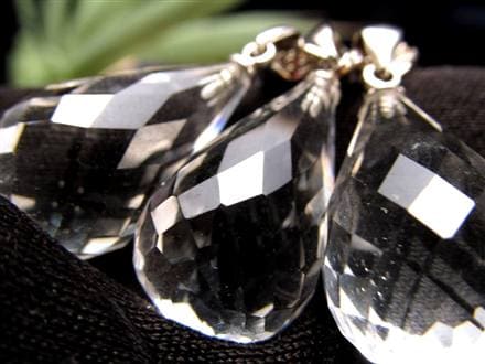 水晶 スターカット ペンダントトップ Silver925