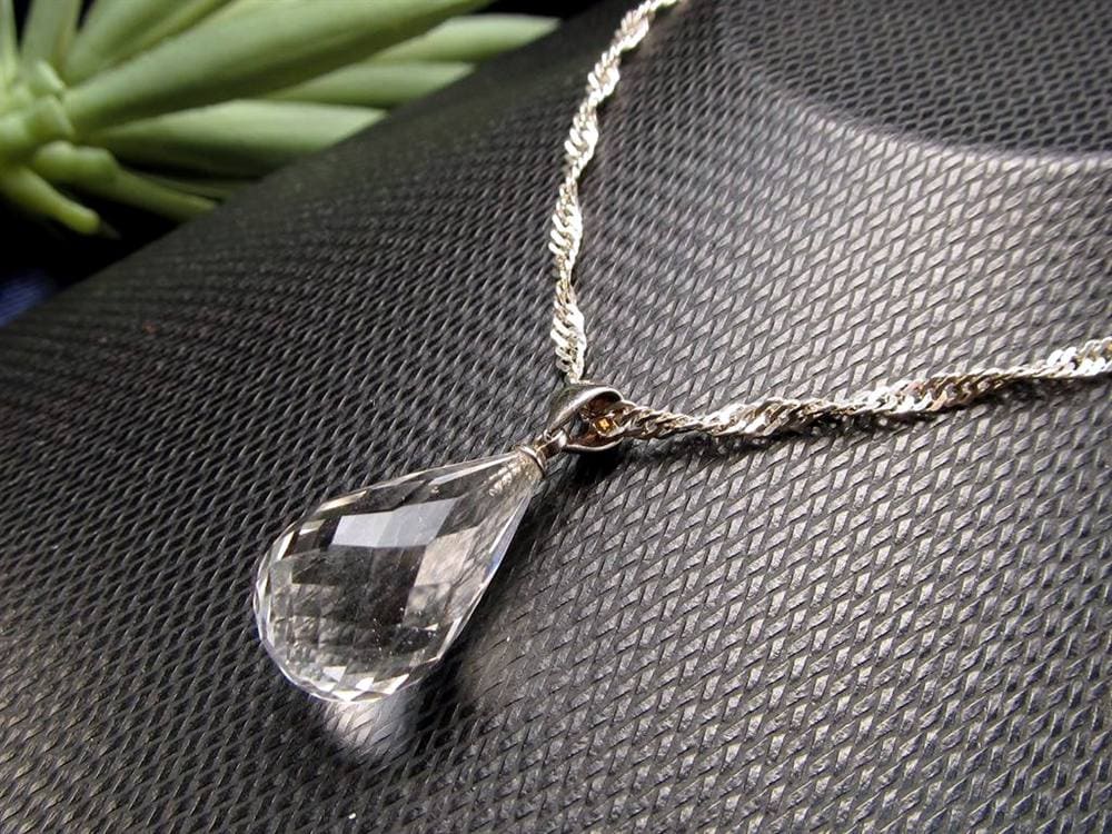 水晶 スターカット ペンダントトップ Silver925