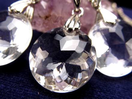 水晶 スターカット ペンダントトップ Silver925