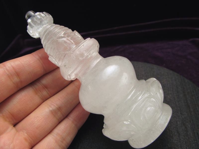 ヒマラヤ水晶ストゥパー（仏塔）【希少品】