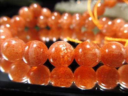 ビーズ連,サンストーン,アベンチュレッセンス,天然石,日長石