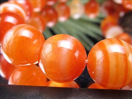 サードオニキス サードニクス 紅縞瑪瑙 ビーズ連 連材