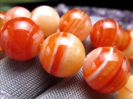 サードオニキス サードニクス 紅縞瑪瑙 ビーズ連 連材