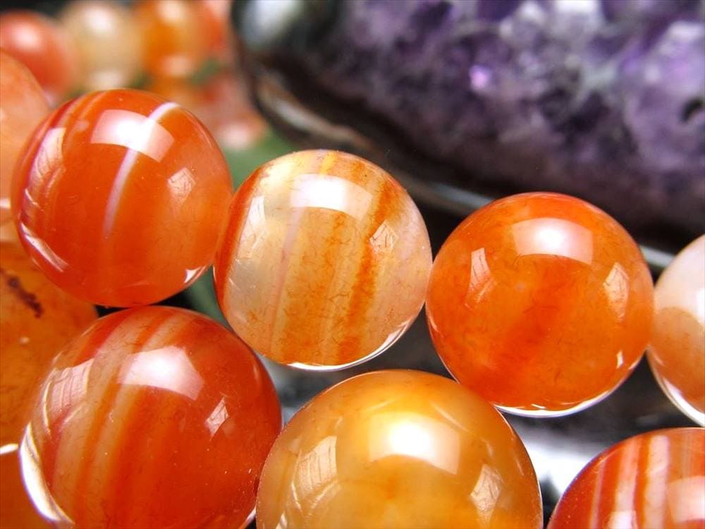 サードオニキス サードニクス 紅縞瑪瑙 ビーズ連 連材