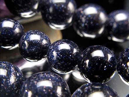 ブルーゴールドストーン 紫金石 人工 ビーズ連 連材