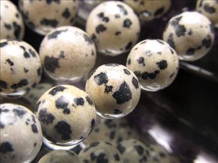 ダルメシアンジャスパー 碧玉 ジャスパー ビーズ連 連材