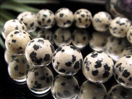 ダルメシアンジャスパー 碧玉 ジャスパー ビーズ連 連材