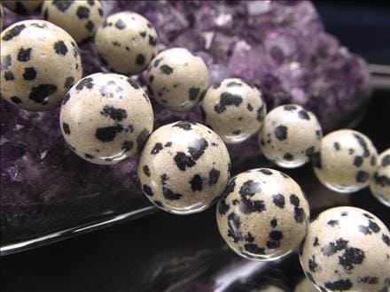 ダルメシアンジャスパー 碧玉 ジャスパー ビーズ連 連材