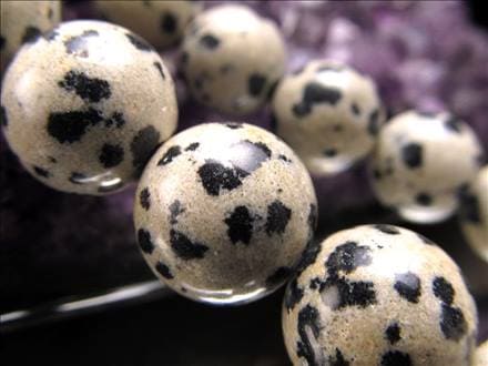 ダルメシアンジャスパー 碧玉 ジャスパー ビーズ連 連材