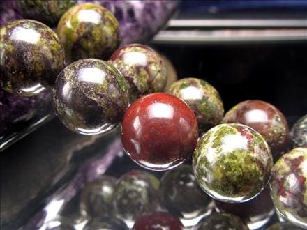 ドラゴンブラッドジャスパー 龍血碧玉 ジャスパー ビーズ連 連材