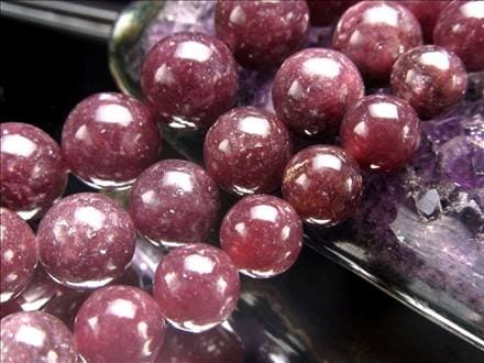 レピドライト リシア雲母 マイカ ビーズ連 連材