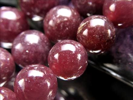 レピドライト リシア雲母 マイカ ビーズ連 連材