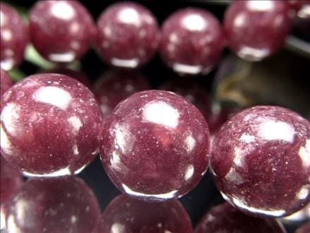 レピドライト リシア雲母 マイカ ビーズ連 連材