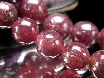 レピドライト リシア雲母 マイカ ビーズ連 連材