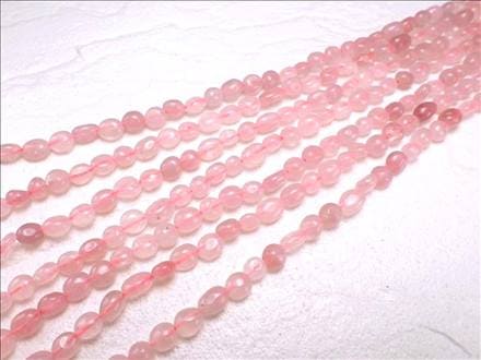 ローズクォーツ タンブル 連 不定形 ランダム形状