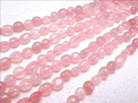 ローズクォーツ タンブル 連 不定形 ランダム形状