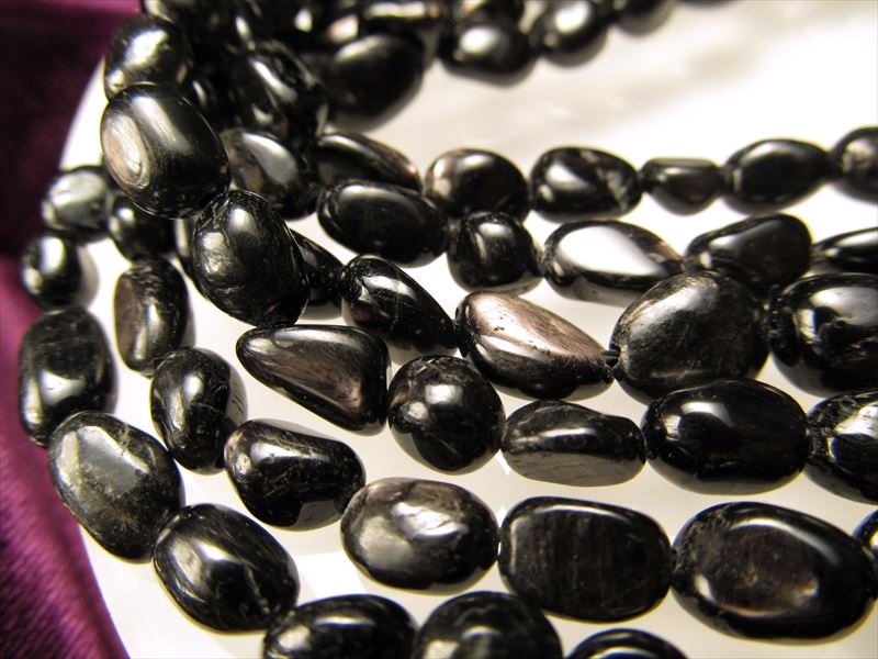 ☆一連☆高品質！☆お買い得タンブル連☆ハイパーシーン【紫蘇輝石