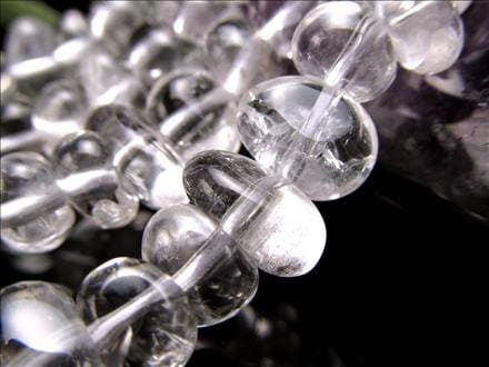 水晶 クォーツ クリスタル タンブルカット ビーズ連 連材