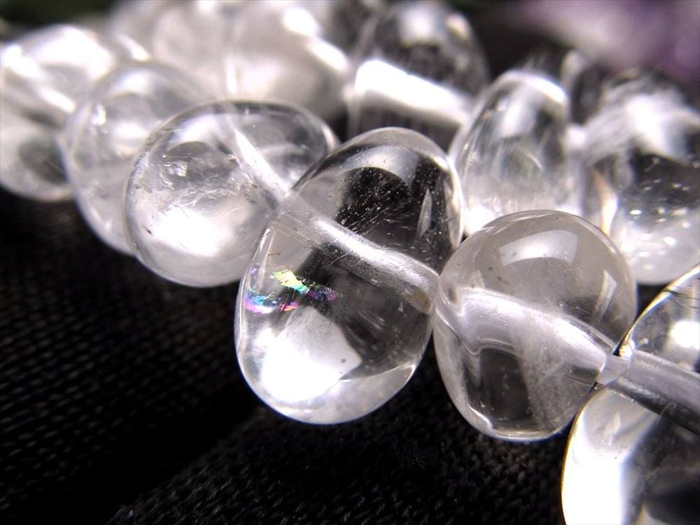 水晶 クォーツ クリスタル タンブルカット ビーズ連 連材