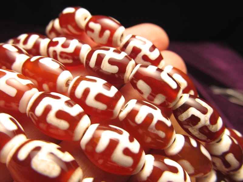 カーネリアン天珠連