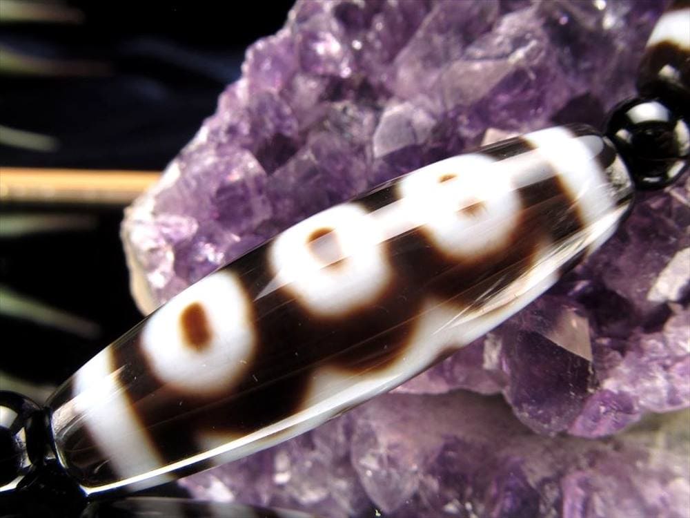 五眼天珠 天珠 瑪瑙 チベット 厄除け 天珠型 ビーズ連 連材