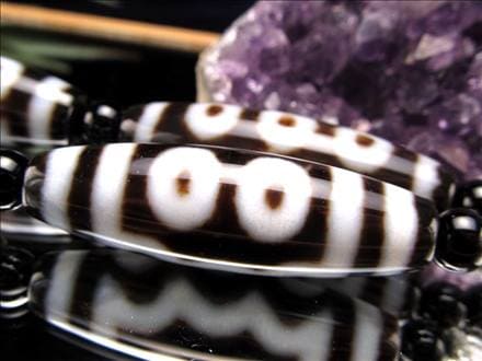 五眼天珠 天珠 瑪瑙 チベット 厄除け 天珠型 ビーズ連 連材