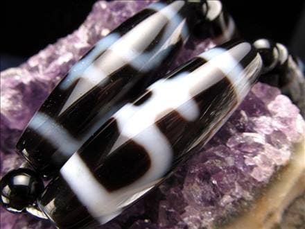 宝瓶天珠 天珠 瑪瑙 チベット 厄除け 天珠型 ビーズ連 連材