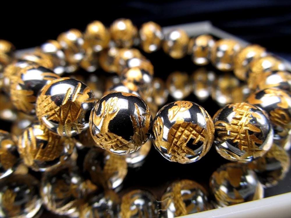 テラヘルツ ブレスレット 龍彫 金龍 青龍