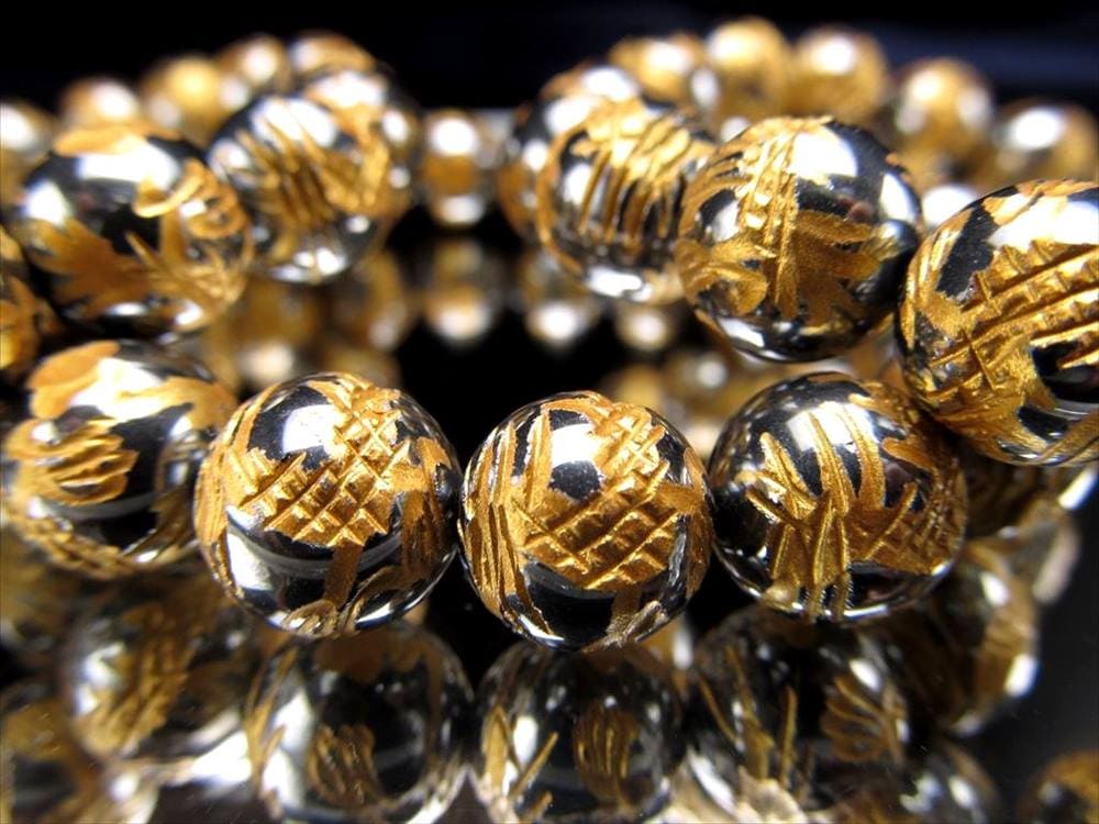 テラヘルツ ブレスレット 龍彫 金龍 青龍