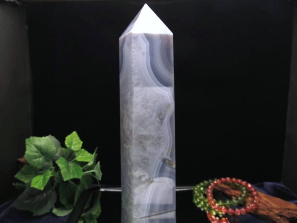 瑪瑙クォーツ オベリスク 瑪瑙 水晶 古代エジプトの太陽神の象徴 魔除け 厄除け