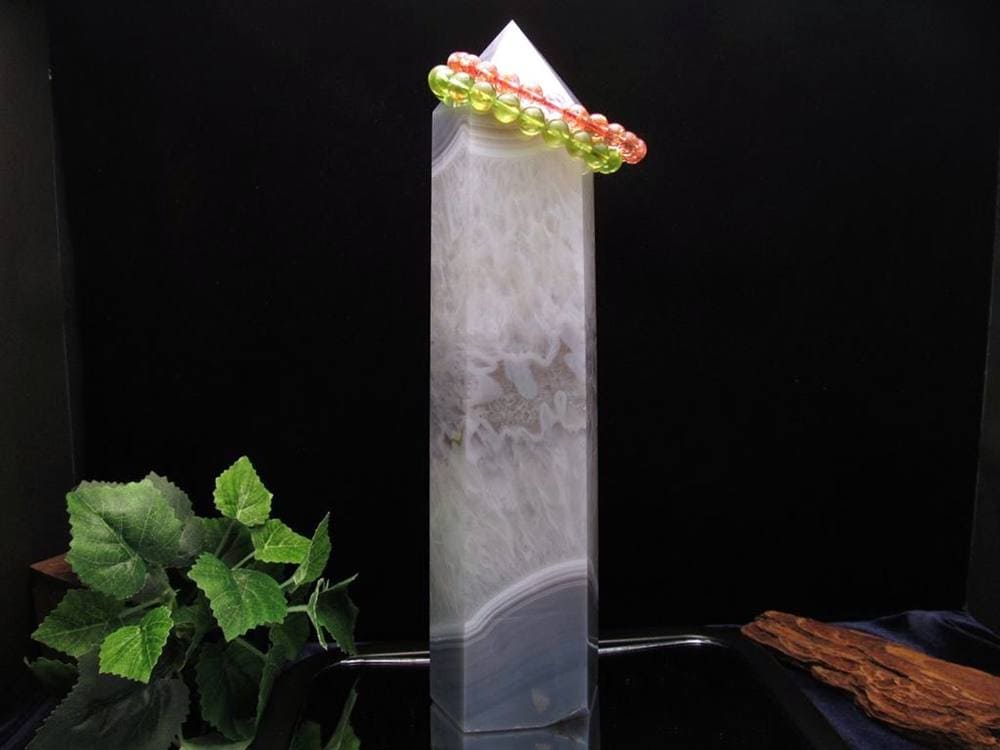 瑪瑙クォーツ ポイント 瑪瑙 水晶 インテリア 魔除け 厄除け