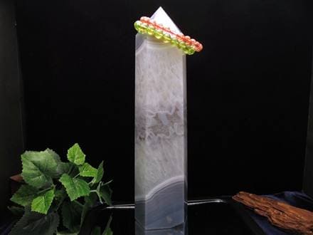 瑪瑙クォーツ ポイント 瑪瑙 水晶 インテリア 魔除け 厄除け